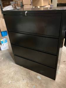 lot 7 image: Four Drawer Lateral File Cabinet