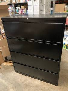 lot 8 image: Four Drawer Lateral File Cabinet