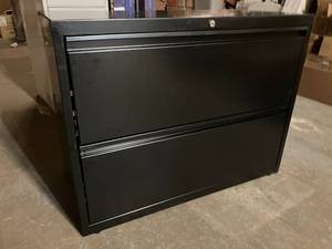lot 40 image: Two Drawer Lateral File Cabinet