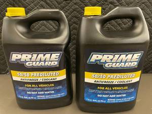 H 1 - Set of 2 Prime Guard 5050 Prediluted Antifreeze  Coolant - 1 Gallon Each