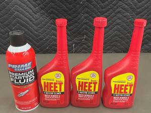 H 2 - Set of 3 Iso-Heet Injector Cleaner and 1 Prime Guard Starting Fluid