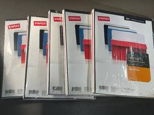 LA 5 - Set of 5 Packs Staples 3.5 Expandable File Pockets - Assorted Colors