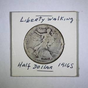 lot 2 image: 1916-S Walking Liberty Half Dollar