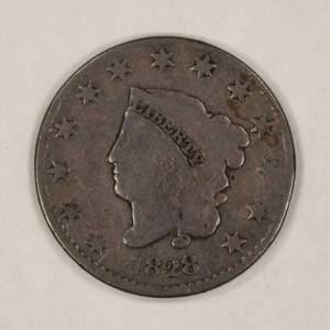 lot 9 image: 1828 Large Cent