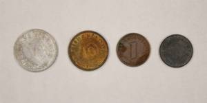 lot 13 image: WWII German Coins
