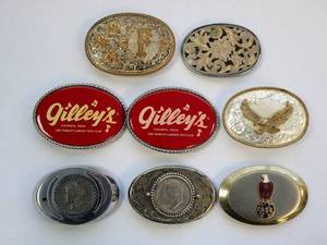 lot 71 image: Belt Buckles Lot Vintage Lot of 8