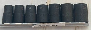 lot 3 image: New Old Stock 7pc SK Tools 12dr Impact Socket Set