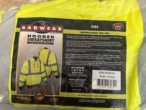 lot 8 image: New Radwear Hi-Viz Hooded Sweatshirt XL