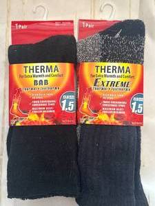 lot 9 image: 2 Pairs Winter Thermal Socks $24.95 Retail Each