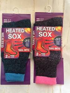 lot 10 image: 2 Pairs Winter Thermal Socks $24.95 Retail Each