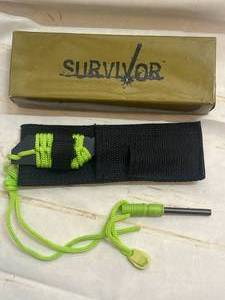 lot 92 image: New Survival Knife 7 Inch Tall