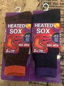 lot 97 image: Lot of 2 New Thermal Socks
