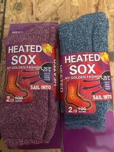 lot 98 image: Lot of 2 New Thermal Socks