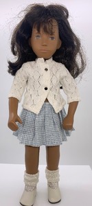lot 211 image: Vintage SASHA Doll - Girl 1978 - 1983, White Sweater with Pleated Skirt
