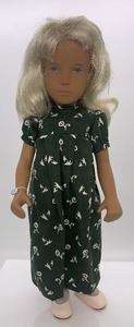 lot 35 image: Vintage SASHA Doll - Girl #105, Olive Green LONG DRESS