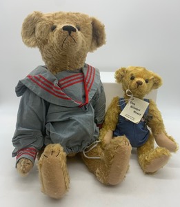 lot 38 image: Vintage Jointed Mohair Teddy Bears including TINY STITCHES - Qty 2