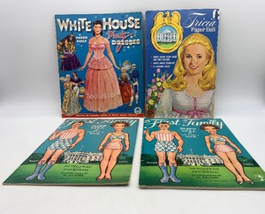 lot 99 image: Vintage WHITE HOUSE Party Dresses, TRICIA NIXON and THE FIRST FAMILY Paper Dolls QTY 4