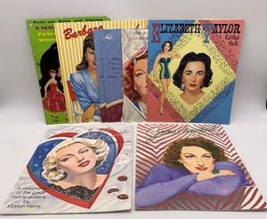 lot 159 image: MOVIE QUEENS and MODELS Paper Dolls, Qty 8