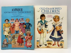 lot 280 image: Vintage ANTIQUE Paper Dolls, Including Advertising and Old Fashioned Children Qty 2