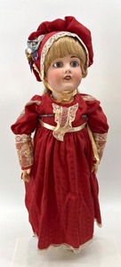 lot 6 image: ANTIQUE FRENCH LIMOGES Porcelain Doll w Composition Body