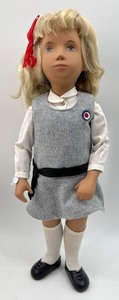 lot 64 image: Vintage SASHA Doll - #114S - SASHA SCHOOL Girl, Short Blue Jumper, White Blouse