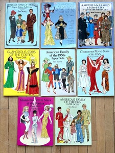 lot 21 image: Vintage Paper Dolls by Tom Tierney - 1920s thru 1960s - Qty 8