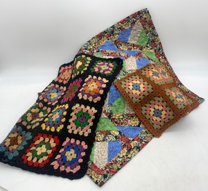 lot 73 image: Vintage Doll Quilt, Including 2 Crocheted Doll Quilts - Qty 3