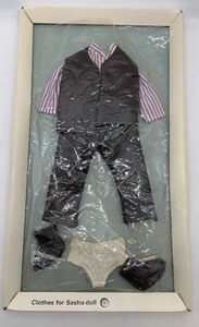 lot 103 image: Vintage SASHA DOLL - Gregor Faux Leather Vest and Pants  #D515 NIB