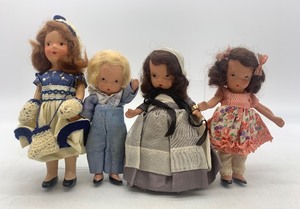 lot 109 image: Vintage Nancy Ann STORY BOOK DOLLS - Qty 4