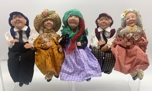 lot 107 image: Richard Simmons NANAS Senior Citizens Dolls - Qty 5