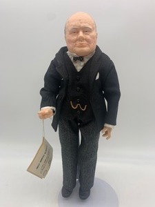 lot 48 image: Vintage EFFANBEE Winston Churchill Doll