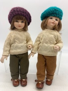 lot 108 image: Pair of Adorable Porcelain Dolls Possibly OTTO LINDEMANN - Twins