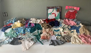 lot 146 image: Vintage Doll, Teddy Bear Assorted Clothing