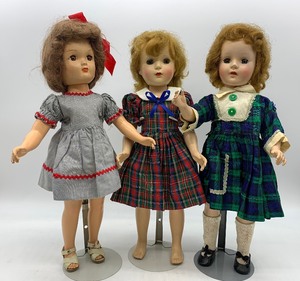lot 166 image: Vintage ADORABLE Hard Plastic Dolls, Including a Walker - Qty 3