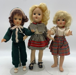lot 112 image: Vintage Hard Plastic Dolls Including a MARY HOYER Walker Doll - Qty 3