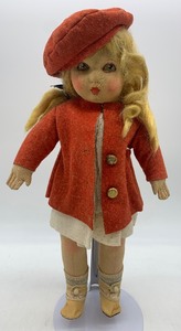 lot 267 image: Antique Vintage LENCI Type Felt Doll