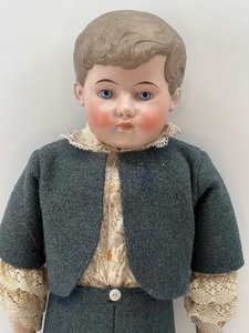 lot 254 image: Antique Parian Bisque Boy Doll - KLING MOLD 300