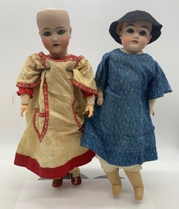 lot 291 image: Pair of Beautiful Antique BISQUE Dolls including SIMON & HALBIG