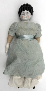 lot 313 image: Antique CHINA DOLL - Germany - Blue Dress