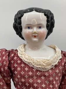 lot 339 image: Antique CHINA DOLL - Germany - High Brow - Painted Shoes