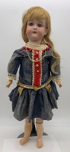 lot 260 image: Antique ARMAND MARSIELLE Doll 390 - Blue Dress