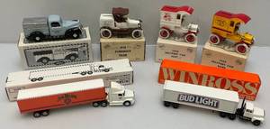 Misc. Die Cast Miniature Collectibles Including Trucks, Semis & More NIB (Some Are Banks)