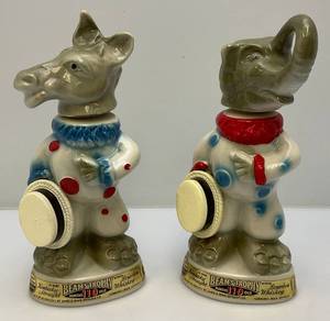 1968 Collectible  Jim Beam Political Decanters (EMPTY)