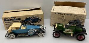 Vintage Collectible Jim Beam (1913 Model T) & (Duesenberg) Decanters (EMPTY)