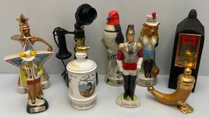 Misc. Collectible Figural Decanters & More (EMPTY)