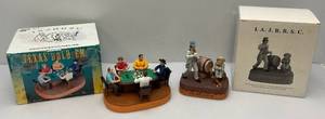 Two Vintage Collectible Jim Beam Club Pieces Including Make Mine A Jim Beam & Texas Hold-Em (NIB) Sold Empty