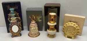 Misc. Vintage Jim Beam Executive Decanters In Original Boxes (EMPTY) Bell Missing Music Box