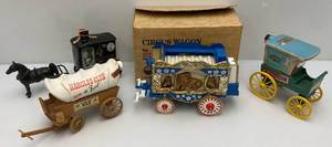 Misc. VIntage Collectible Wagon Decanters (EMPTY)