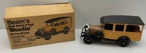 Collectible Vintage Jim Beam Woodie Station Wagon Decanter (EMPTY)