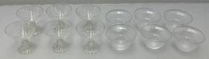 Vintage Anchor Hocking oopie Etched ChampagneSherbert Glasses & More